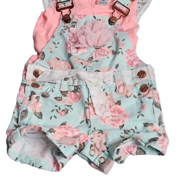 Little Lass Coveralls with Coordinating Top - Picture 3 of 8